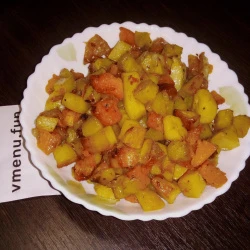 Тыква запечённая в духовке с картофелем