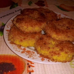 Оладьи из пшена с картофельным пюре