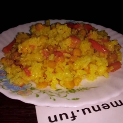 Рис тушёный с сахарной кукурузой (маисом)