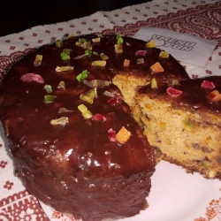 Пасхальный кулич из бисквитного теста