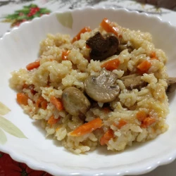 Плов с шампиньонами